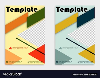 Flyer template design for business brochure vector image