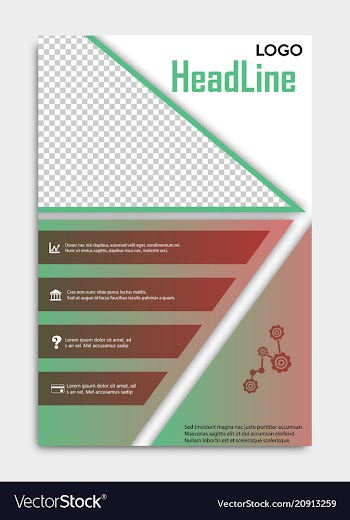 Flyer template design for business brochure vector image