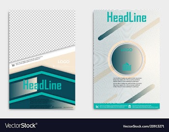 Flyer template design for business brochure vector image