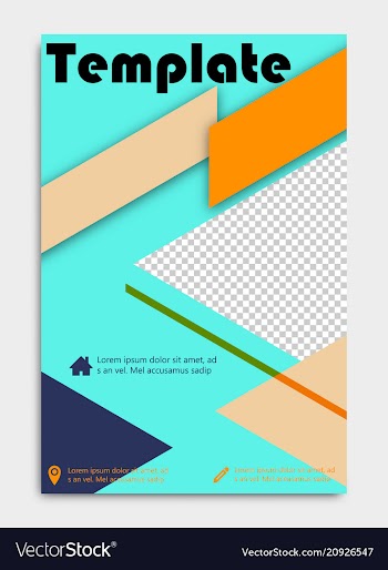 Flyer template design for business brochure vector image
