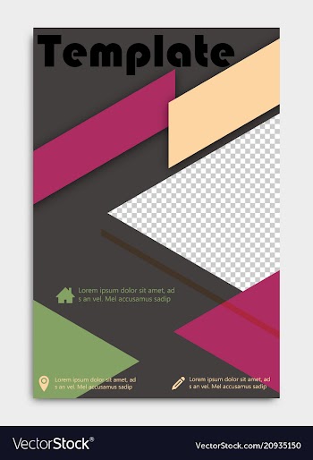 Flyer template design for business brochure vector image