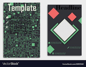Flyer template design for business brochure vector image