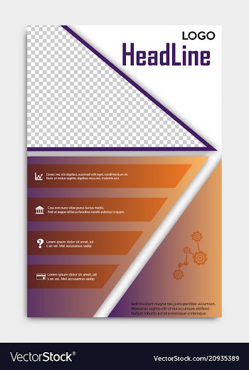Flyer template design for business brochure vector image