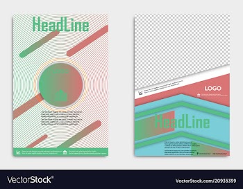 Flyer template design for business brochure vector image