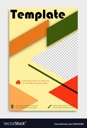 Flyer template design for business brochure vector image