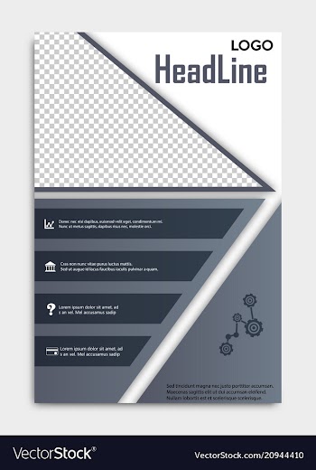 Flyer template design for business brochure vector image