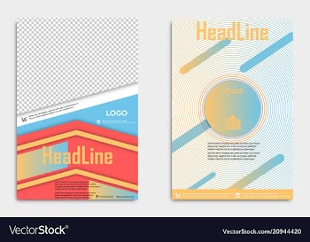 Flyer template design for business brochure vector image