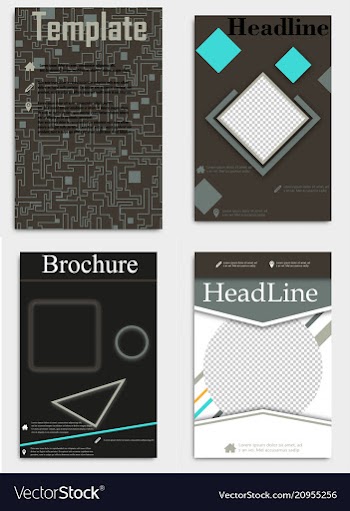 Flyer template design for business brochure vector image