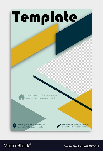 Flyer template design for business brochure vector image