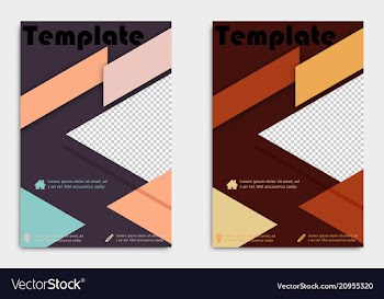 Flyer template design for business brochure vector image