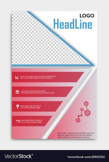 Flyer template design for business brochure vector image