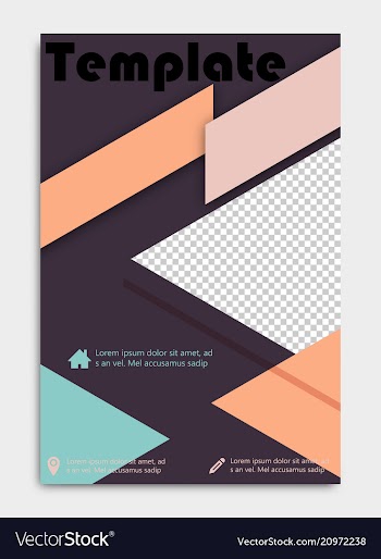 Flyer template design for business brochure vector image