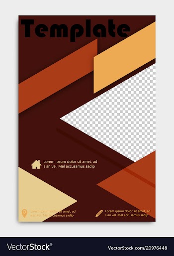 Flyer template design for business brochure vector image