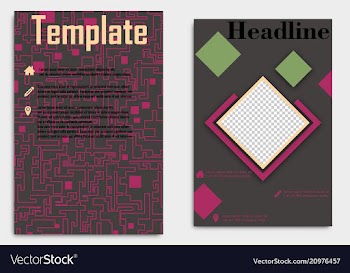 Flyer template design for business brochure vector image