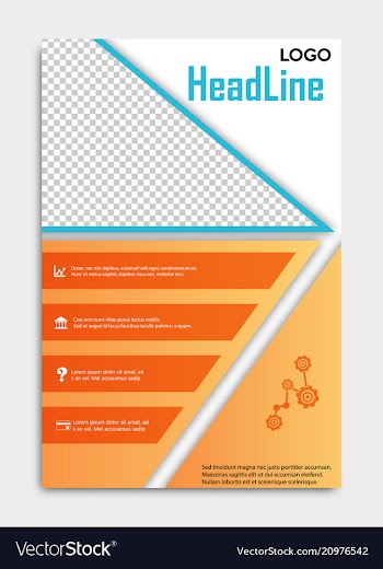 Flyer template design for business brochure vector image