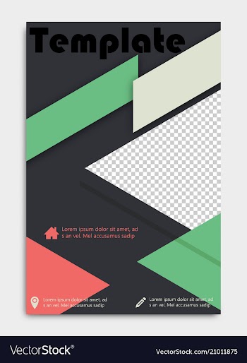 Flyer template design for business brochure vector image