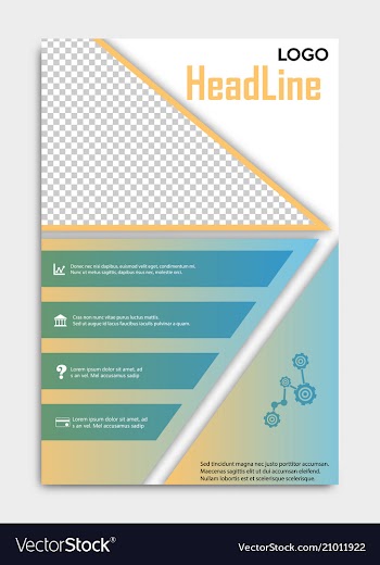 Flyer template design for business brochure vector image