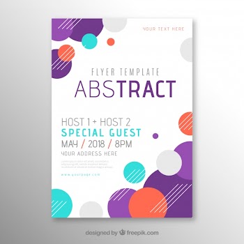 Flyer template in abstract style Free Vector