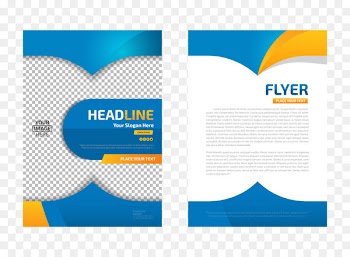 Flyer Template - Vector blue flyer design 