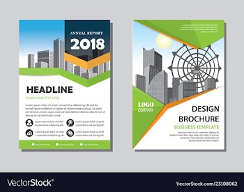Flyer template vector image