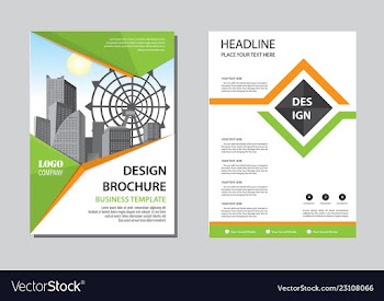 Flyer template vector image