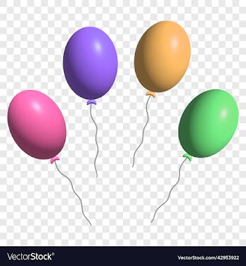 flying 3d ballons with ropes