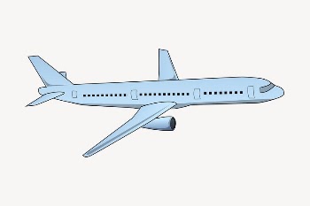 Flying airplane clipart, illustration vector. | Free Vector - rawpixel