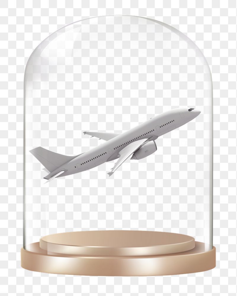 Flying airplane png glass dome | Free PNG - rawpixel