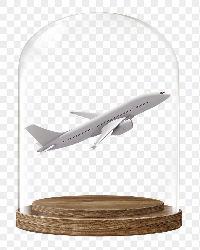 Flying airplane png glass dome | Free PNG - rawpixel