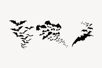 Flying bat colony silhouette collage | Free PSD - rawpixel