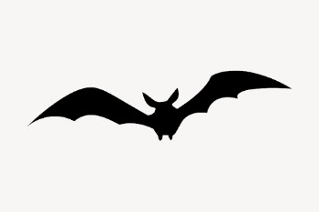 Flying bat silhouette clipart, animal | Free Photo - rawpixel