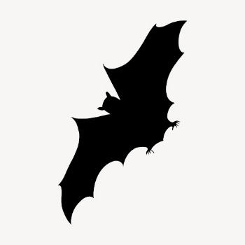 Flying bat silhouette clipart, animal | Free Vector - rawpixel