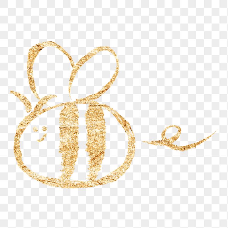 Flying bee png sticker, gold | Free PNG Illustration - rawpixel