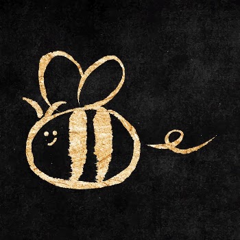 Flying bee sticker, gold aesthetic | Free Vector Illustration - rawpixel