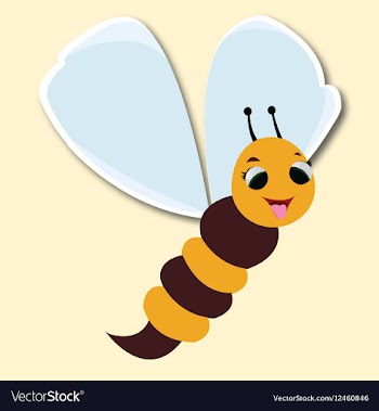 Flying bee vector image
