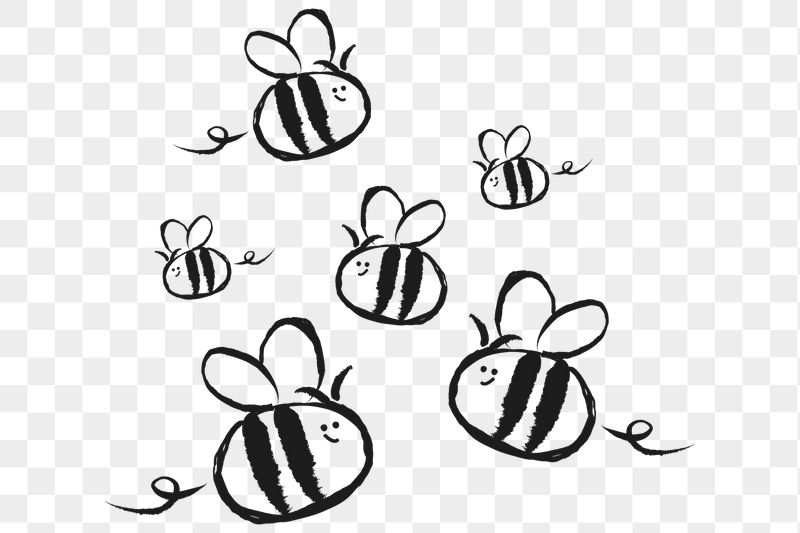 Flying bees png sticker, animal | Free PNG Illustration - rawpixel