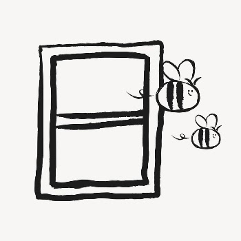 Flying bees sticker, animal doodle | Free Vector Illustration - rawpixel