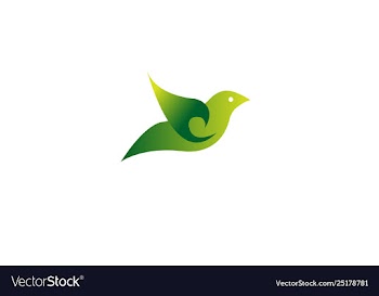 Flying bird abstract logo design vector image