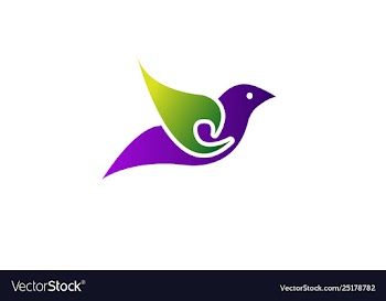 Flying bird abstract logo design vector image