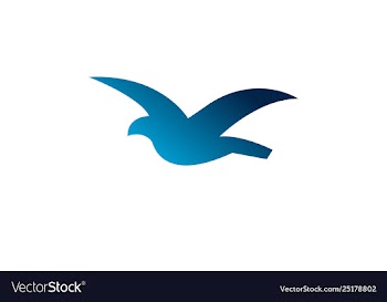 Flying bird abstract logo design vector image