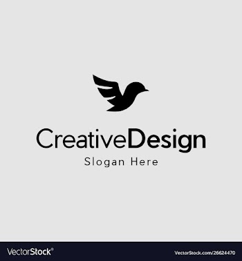 Flying bird logo design vector image