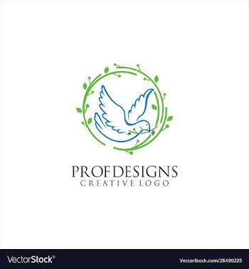 Flying bird nest leaf vector image