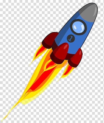 Flying blue and red space shuttle, Animation Rocket , Rocket transparent background PNG clipart