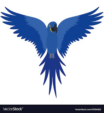flying blue hyacinth macaw parrot