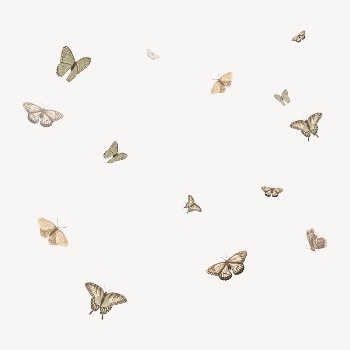 Flying butterflies pattern, collage element | Free Vector Illustration - rawpixel