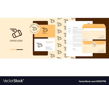 flying coffee cup logo and branding design