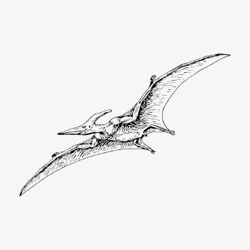 Flying dinosaur clipart, vintage extinct | Free Vector - rawpixel