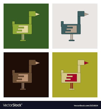 Flying duck silhouette vector image
