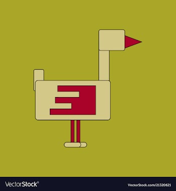 Flying duck silhouette vector image