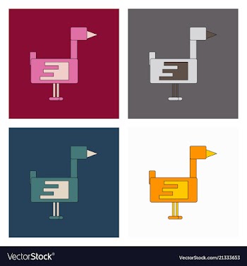 Flying duck silhouette vector image